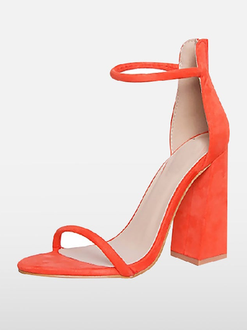 Босоножки на высоком каблуке с пряжкой